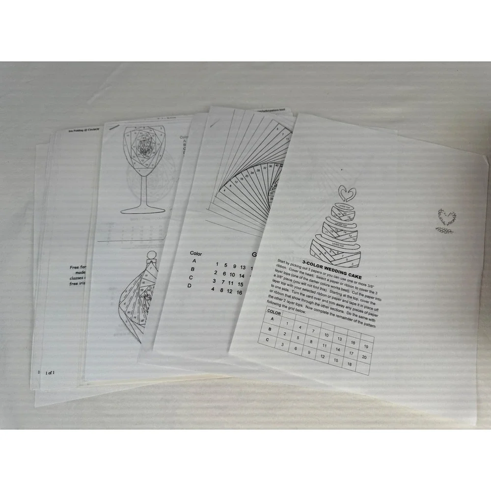 Iris Folding Card Making Kit Lot 460 Cards‎ Compendium Book Yasutomo Foil Paper